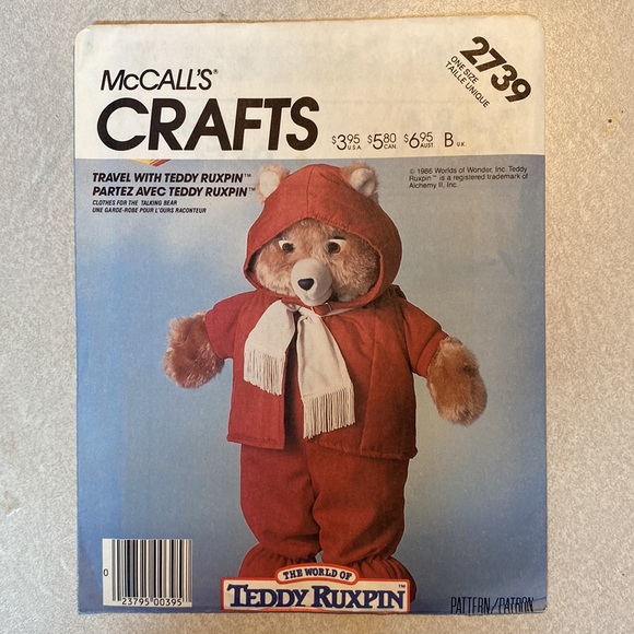 Teddy Ruxpin sewing patterns - Picture 2 of 5